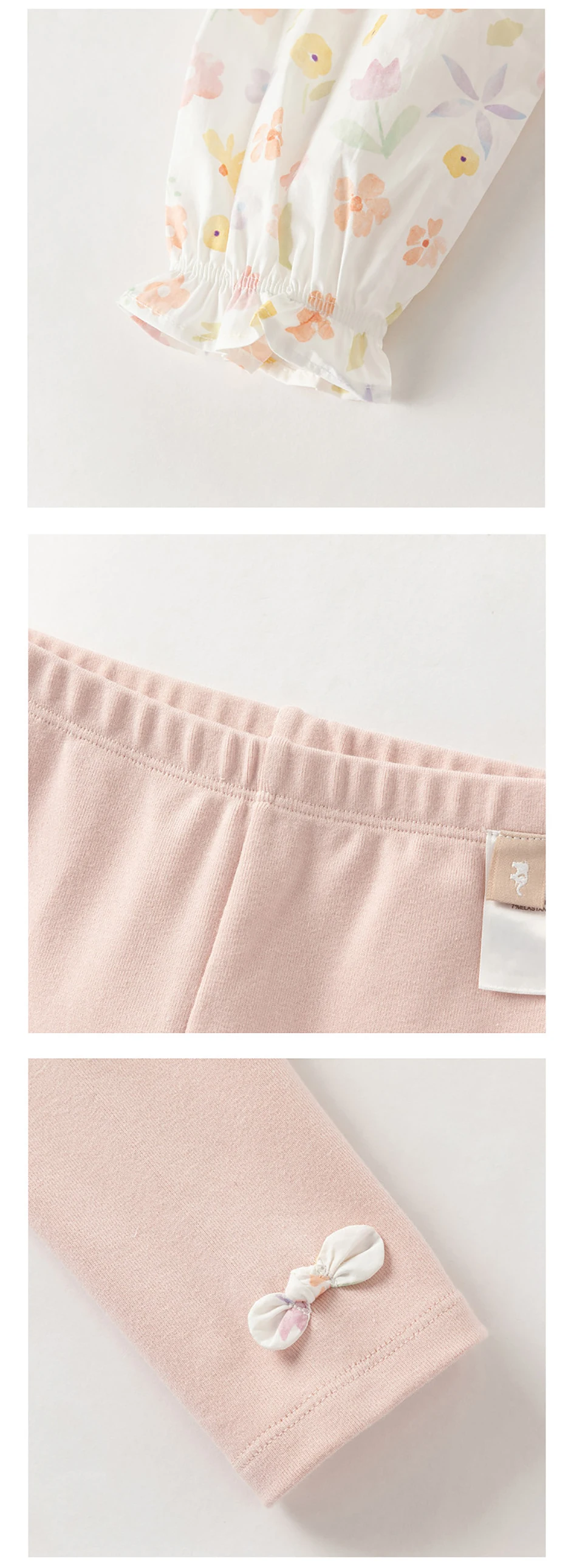 Dave Bella Girls Tops Trousers Suits Spring Autumn Floral Print Pullover Elastic Pants Two-piece Sets Children Clothes DB1260561