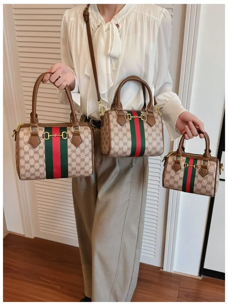 High-end Leather Diaper Bag for Ladies Vintage Fashionable Simple Commuter Backpack Business Mens Womens