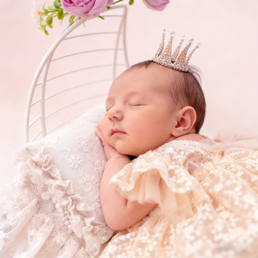 Newborn Baby Girl Lace Tutu Romper Photography Outfit Princess Bodysuit Infant Photo Shoot Baby Costume Newborn Lace Dress