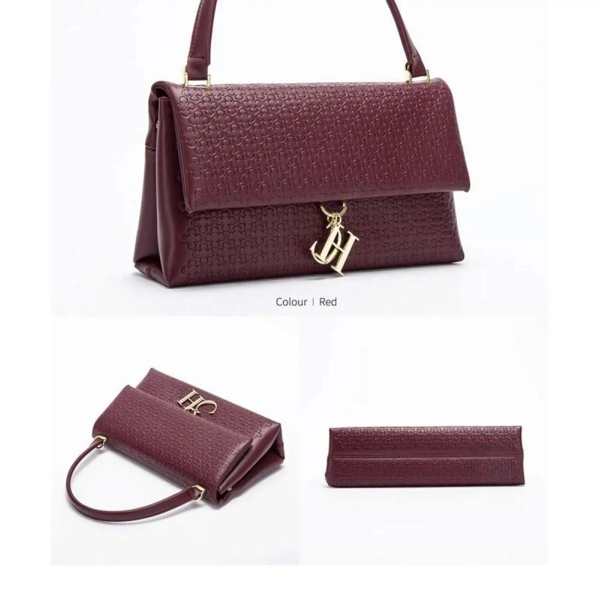 CH Handbag For Women Luxury Designer Shoulder Bag Fashion Embossed Leather Top Handle Bag Elegant Clutch Bag For Daily Use
