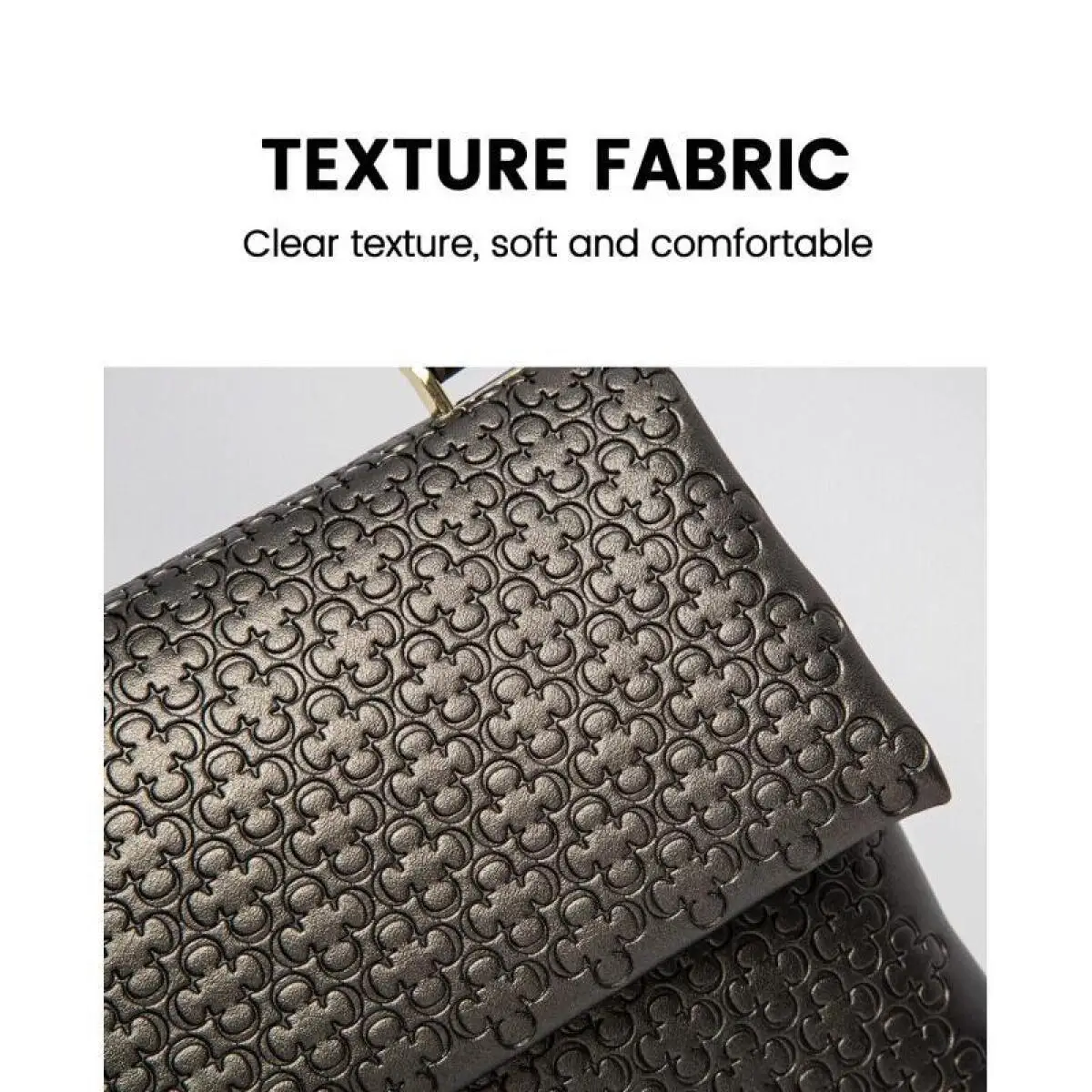 CH Handbag For Women Luxury Designer Shoulder Bag Fashion Embossed Leather Top Handle Bag Elegant Clutch Bag For Daily Use