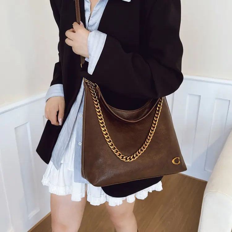 Stylish Vintage Shopper Tote And Fashionable Elegant Diaper Bags For Women Luxury Leather Crossbody-Bag