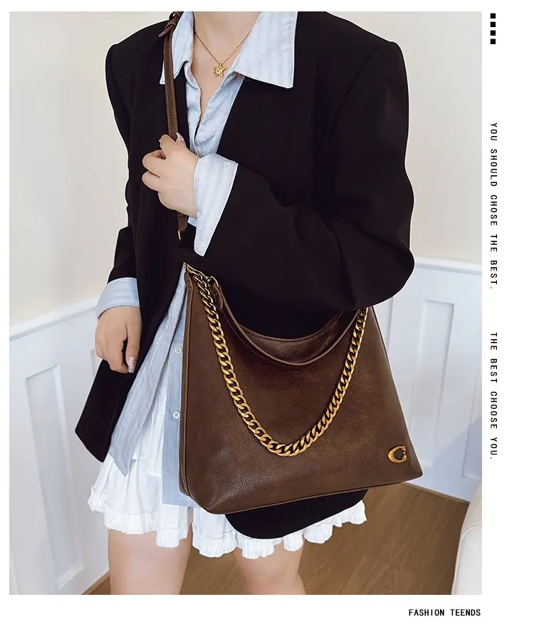 Stylish Vintage Shopper Tote And Fashionable Elegant Diaper Bags For Women Luxury Leather Crossbody-Bag