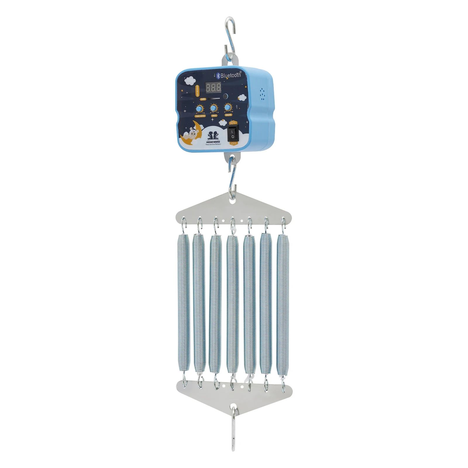 Hanging 7-Spring Electric Baby Swing Control Baby Hammock 9Speeds 6Timer Electric Spring Cradle Baby Load Capacity 19 kg