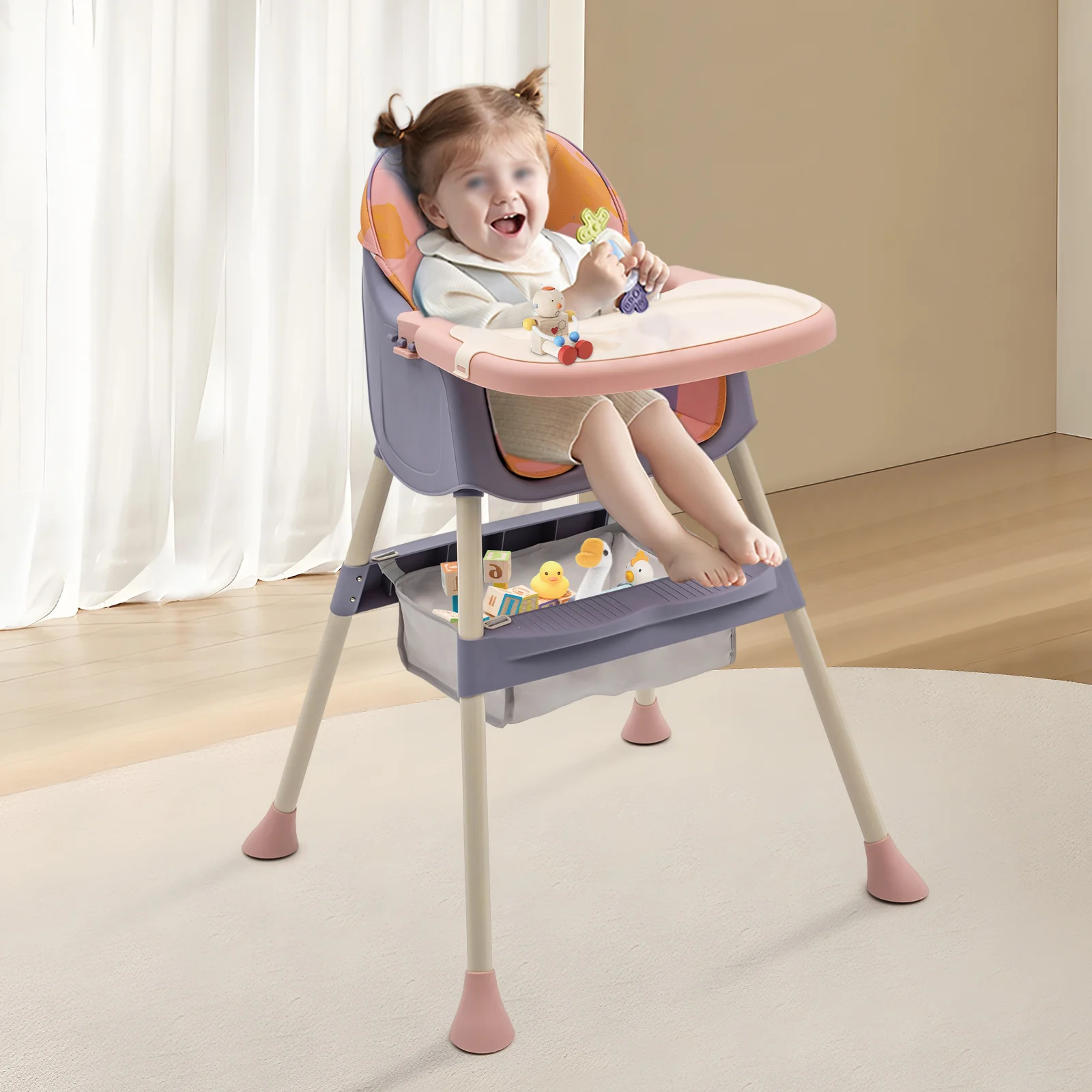 Toddler Eating Feeding Table, Environmentally Friendly Food-grade PP, Toddler High Chair Booster Seat, Adjustable Infant Dining Chair