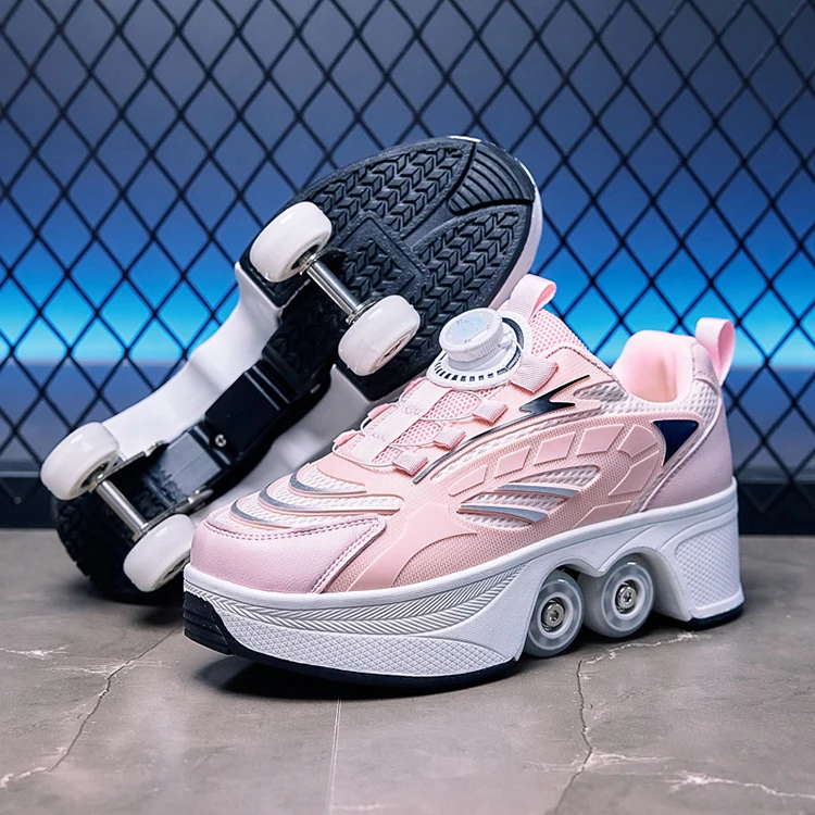 Roller Skates Kid 4 Wheels Sneakers Boy Outdoor Sport Shoes Children Boots Girl Skating Shoes Sneakers Sportschuhe Kinder