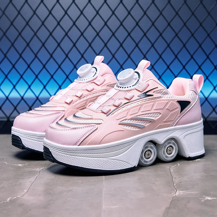 Roller Skates Kid 4 Wheels Sneakers Boy Outdoor Sport Shoes Children Boots Girl Skating Shoes Sneakers Sportschuhe Kinder