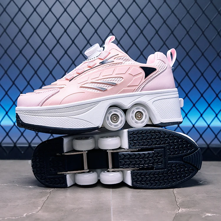 Roller Skates Kid 4 Wheels Sneakers Boy Outdoor Sport Shoes Children Boots Girl Skating Shoes Sneakers Sportschuhe Kinder