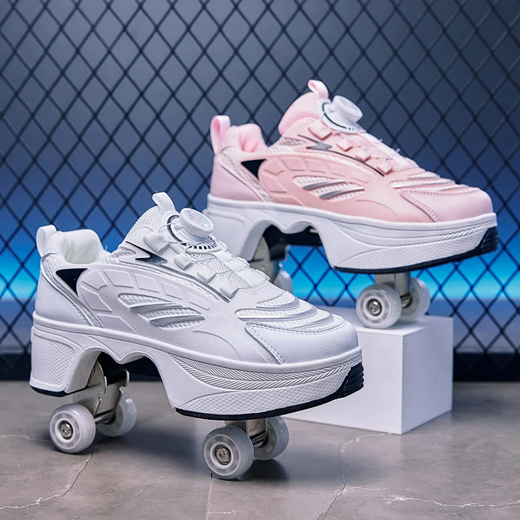 Roller Skates Kid 4 Wheels Sneakers Boy Outdoor Sport Shoes Children Boots Girl Skating Shoes Sneakers Sportschuhe Kinder
