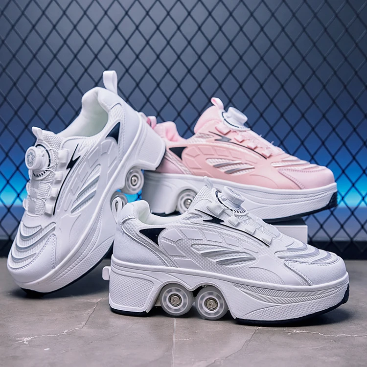 Roller Skates Kid 4 Wheels Sneakers Boy Outdoor Sport Shoes Children Boots Girl Skating Shoes Sneakers Sportschuhe Kinder