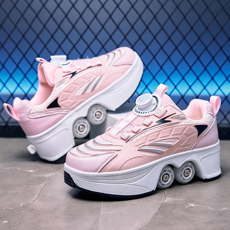 Roller Skates Kid 4 Wheels Sneakers Boy Outdoor Sport Shoes Children Boots Girl Skating Shoes Sneakers Sportschuhe Kinder