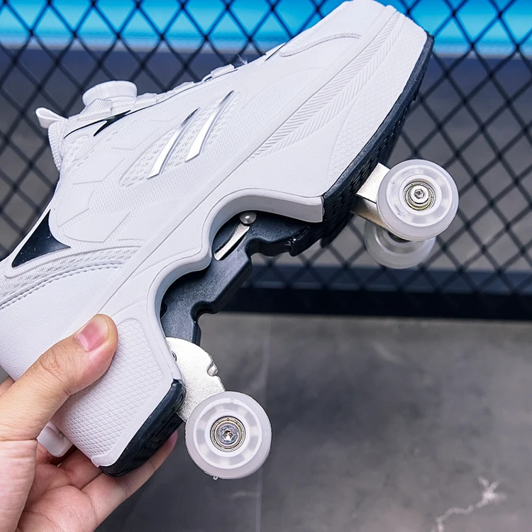 Roller Skates Kid 4 Wheels Sneakers Boy Outdoor Sport Shoes Children Boots Girl Skating Shoes Sneakers Sportschuhe Kinder
