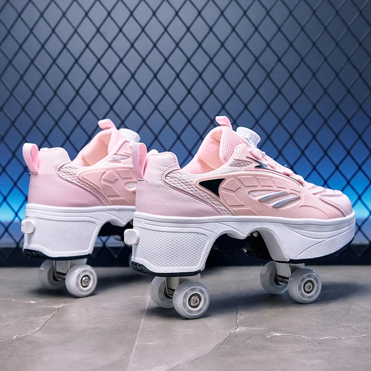 Roller Skates Kid 4 Wheels Sneakers Boy Outdoor Sport Shoes Children Boots Girl Skating Shoes Sneakers Sportschuhe Kinder