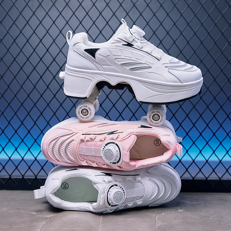 Roller Skates Kid 4 Wheels Sneakers Boy Outdoor Sport Shoes Children Boots Girl Skating Shoes Sneakers Sportschuhe Kinder