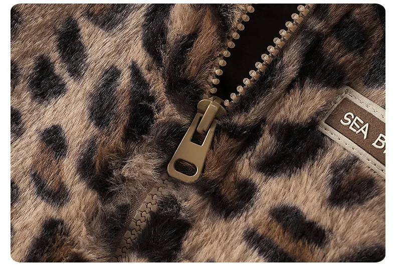 2026 Winter Baby Clothes Fur Lining Boys Rompers Infant Girls Hoodie Jumpsuits Leopard Print Toddler Clothes