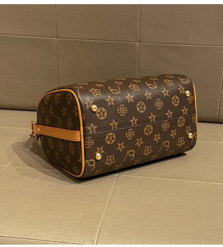 Classic design PU leather crossbody bag, fashionable women's zipper shoulder bag, luxurious printed pattern handbag