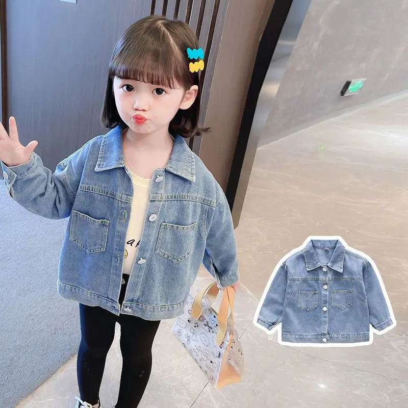 2026 new spring autumn summer Girls Kids Boys Denim shirt comfortable cute baby Clothes Children Clothing