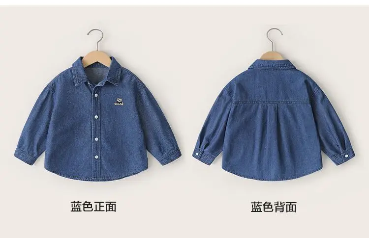 2026 new spring autumn summer Girls Kids Boys Denim shirt comfortable cute baby Clothes Children Clothing