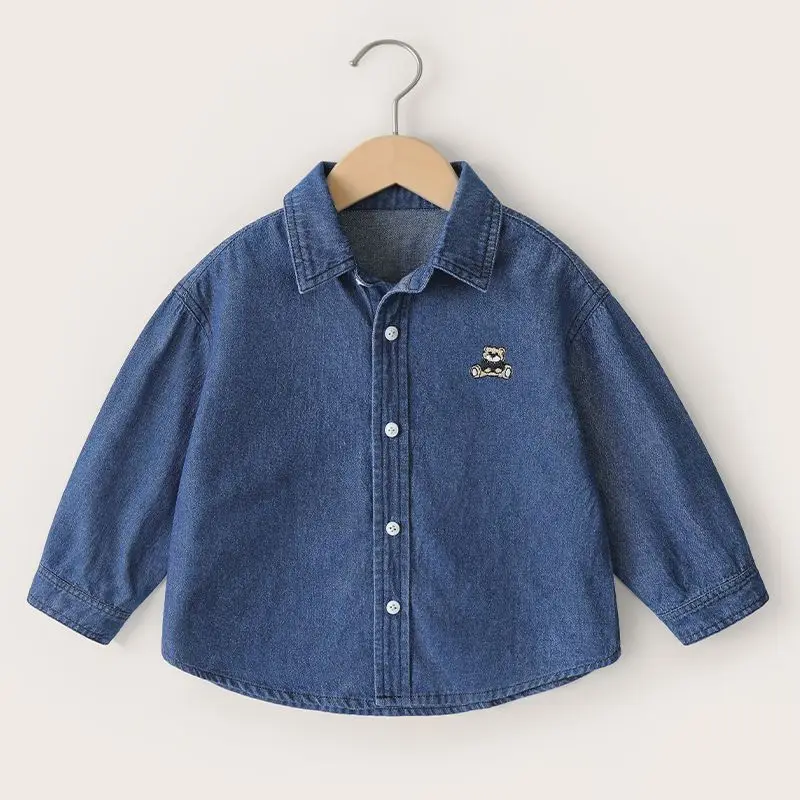 2026 new spring autumn summer Girls Kids Boys Denim shirt comfortable cute baby Clothes Children Clothing