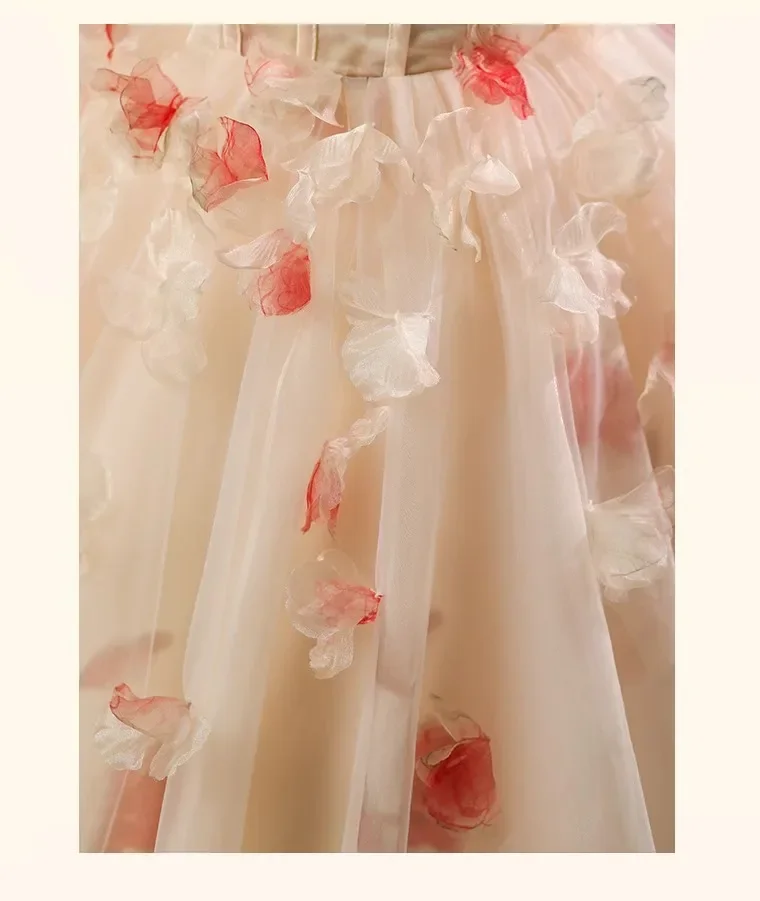 Flower Girl Wedding Dress Luxury Birthday Princess Gown Elegant Performance Formal Childrens Party Exclusive Kids Pageant Piano