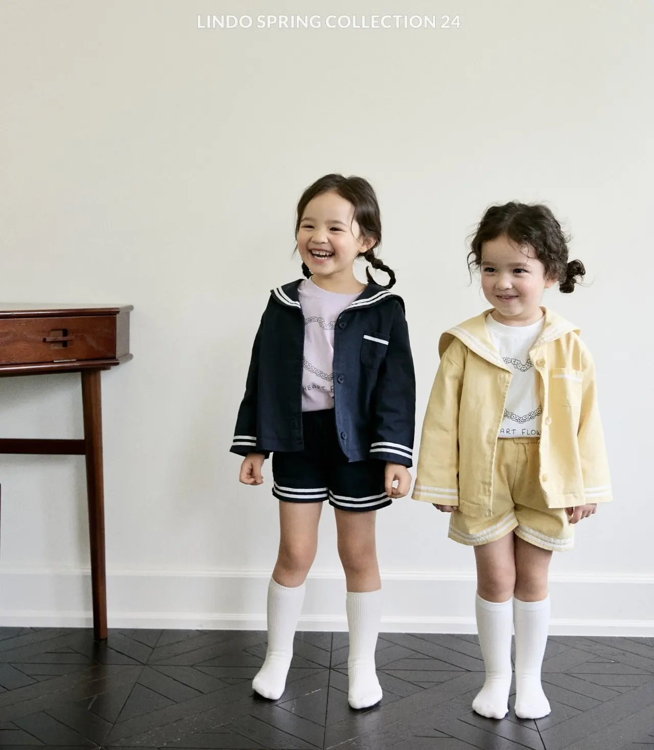 2026 Spring New Baby Girl Sailor Collar Tops + Shorts 2pcs Suit Kids Boys Long Sleeve Casual Striped Clothes Set Toddler Outfits