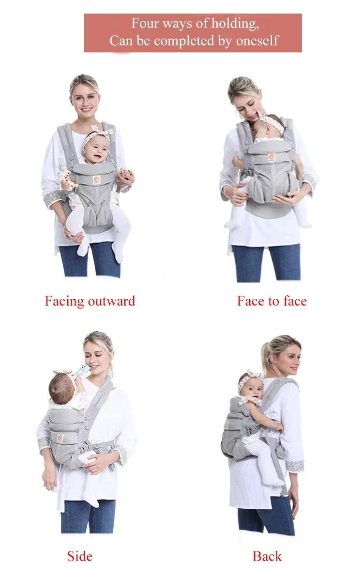 Egobaby 360 Omni Baby Carrier Breathable Cotton Ergonomic Backpacks Support Shoulder Waist Belt Sling Straps