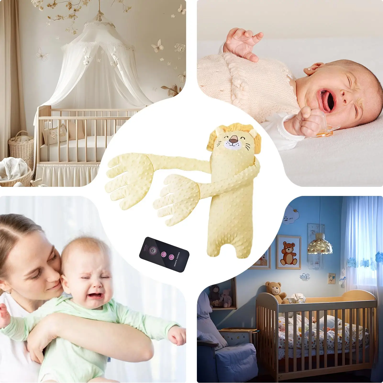Infant Patter Electric Remote Control Startle Preventions Infant Pat Pillow for Child Toys Soothe Emotions Child Electric Remote