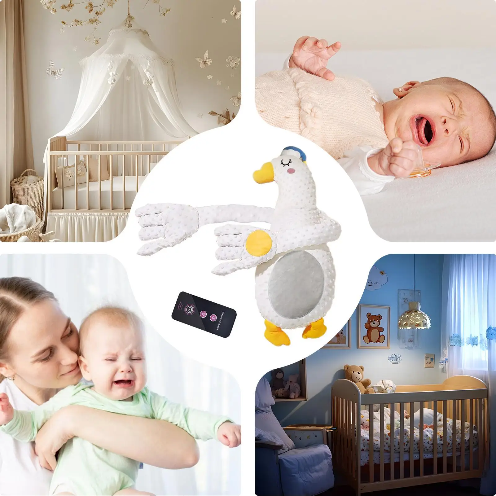 Infant Patter Electric Remote Control Startle Preventions Infant Pat Pillow for Child Toys Soothe Emotions Child Electric Remote