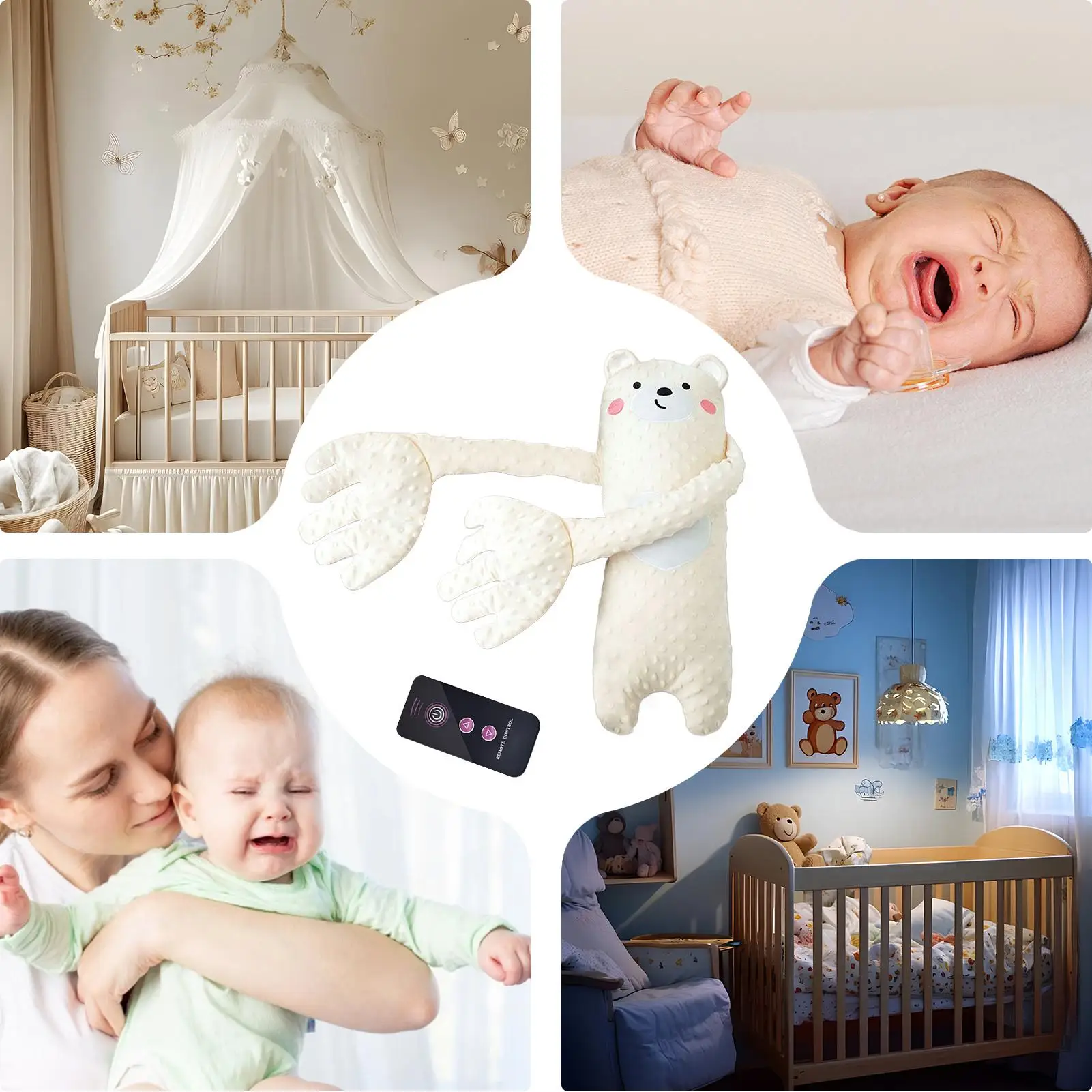 Infant Patter Electric Remote Control Startle Preventions Infant Pat Pillow for Child Toys Soothe Emotions Child Electric Remote