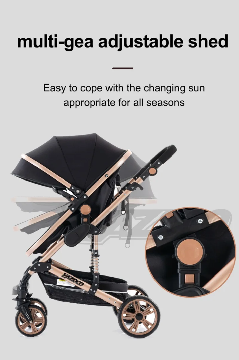 3‑in‑1 Chic Multi‑Occasion Baby Pram, Reversible Seating Module, Height‑Boosted Sightline Frame, Space‑Saving Quick One‑Action Fold, All‑Season‑Suitable Inner Cushion Assembly For Newborn Outdoor Adventures And At‑Home Quiet Relaxation