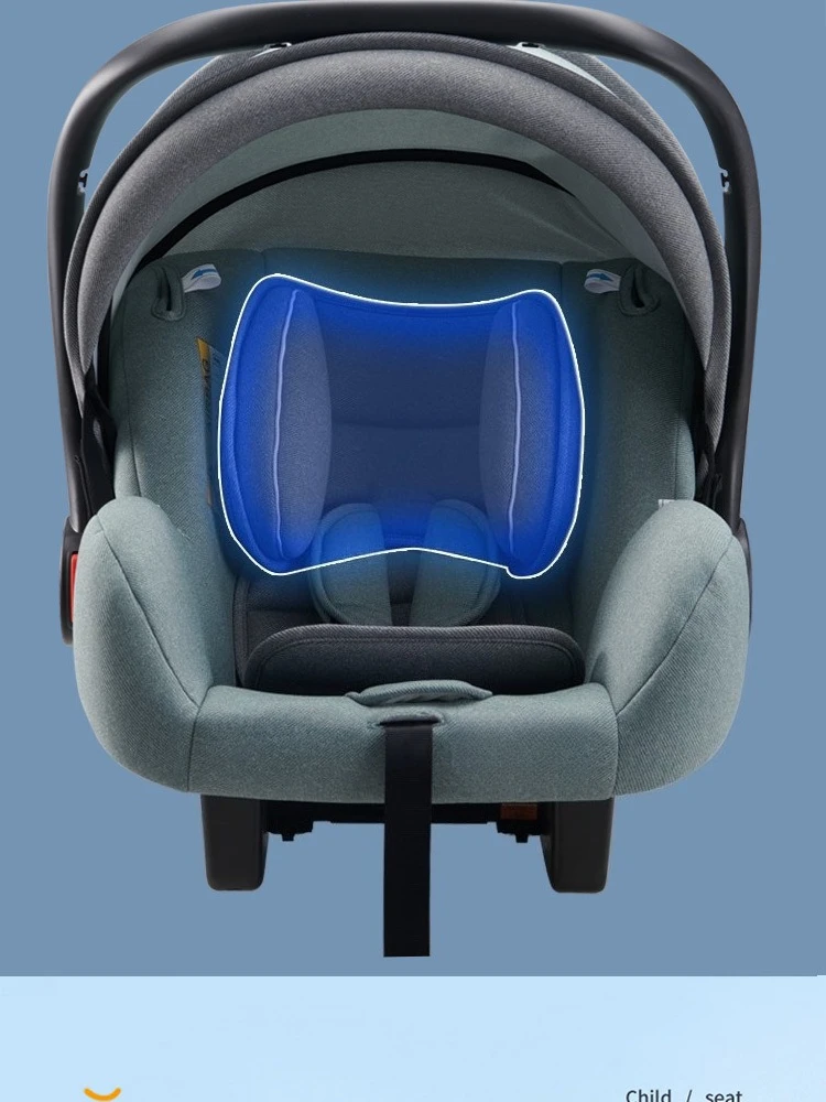 Babyfond Baby Basket Car 0~ 15 Months, Baby Safety Seat Newborn Baby Sleeping Basket Car Portable Cradle