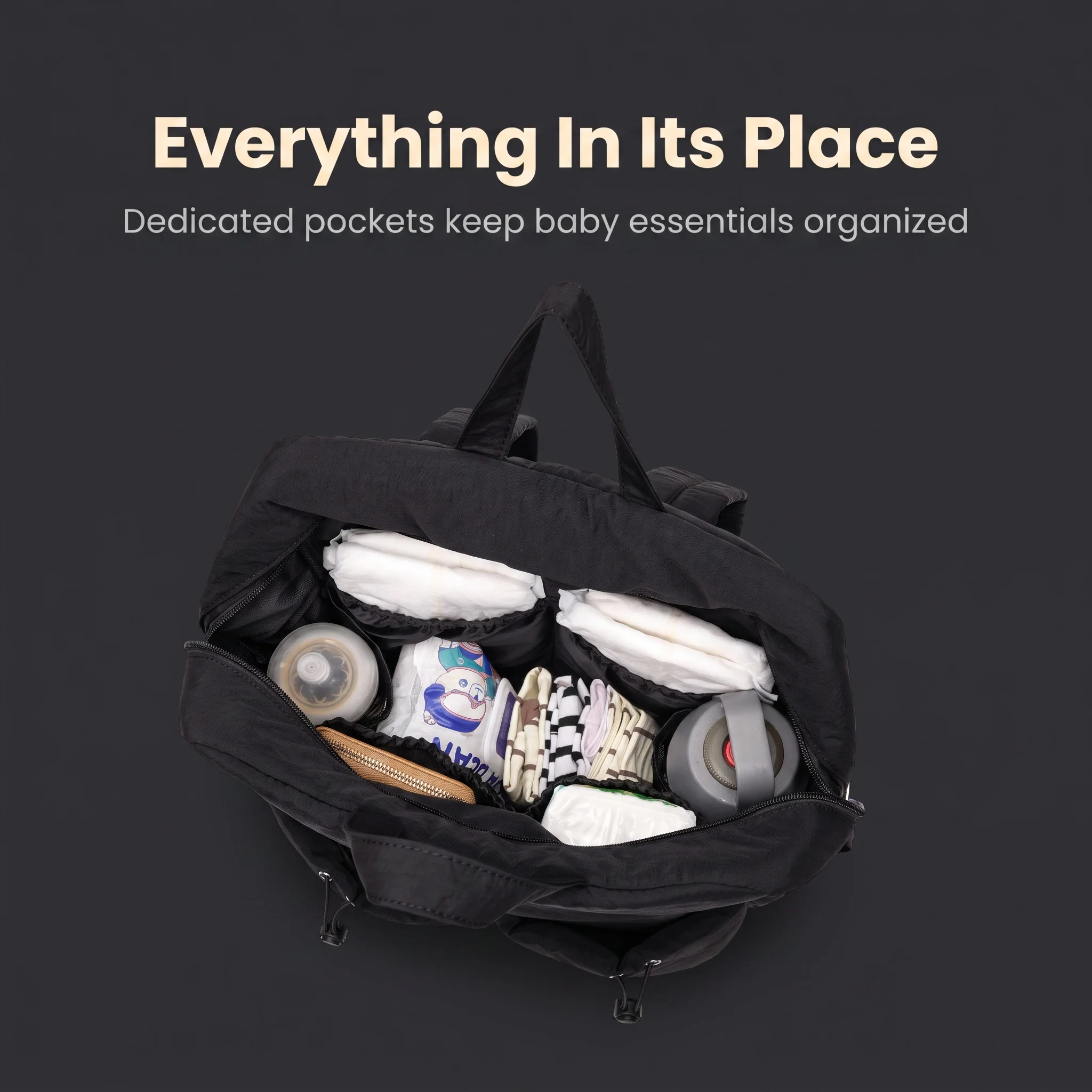 SOBOBA Diaper Backpack Multifunctional Maternity Baby Nappy Bag Large Capacity Nylon Travel Mommy Bag with Stroller Straps