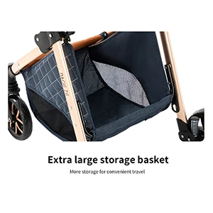 Luxury 3 in 1 Baby Stroller with Car Seat and Sleeping Basket Lightweight Baby Pram High Landscape Infant Pushchair Multifunction Adjustable Travel Buggy Easy Folding Compact Portable Safe Comfortable Stylish Perfect for Travel Baby Carriage
