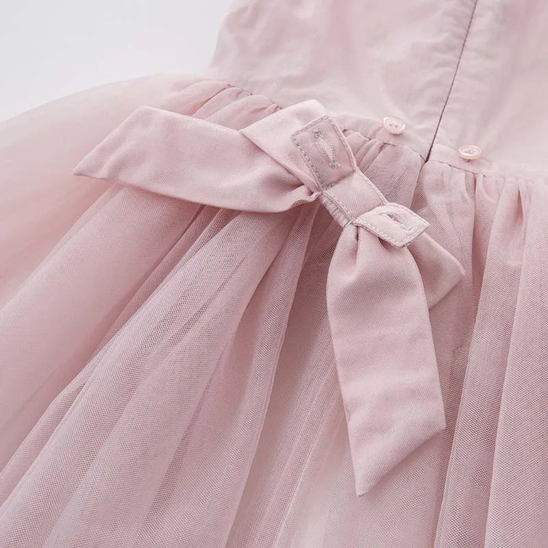 DB7536 Dave Bella Baby Embroidered Butterfly Dress for Children Birthday Party Wedding Chiffon Clothes Girls Princess Dress