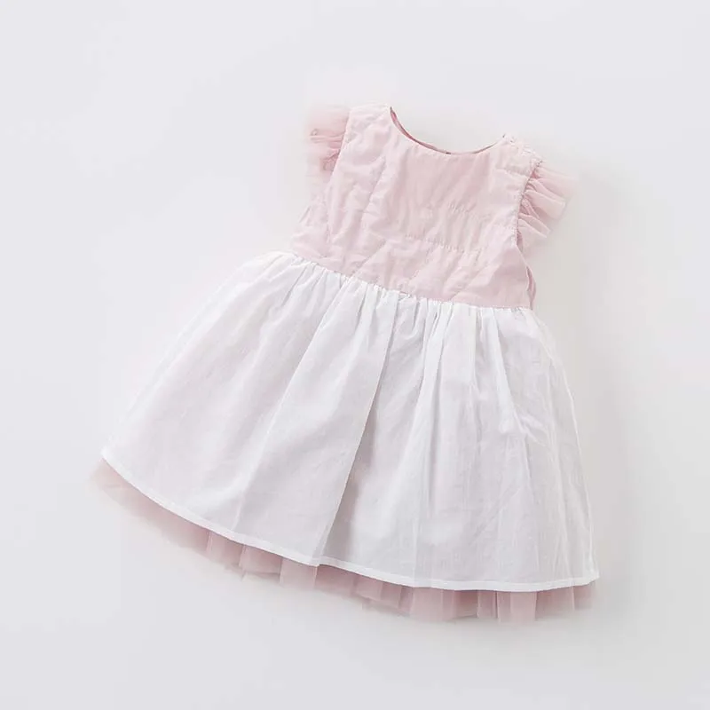 DB7536 Dave Bella Baby Embroidered Butterfly Dress for Children Birthday Party Wedding Chiffon Clothes Girls Princess Dress