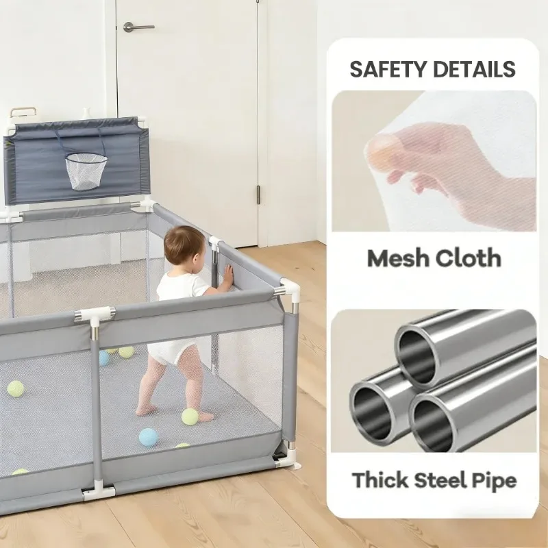 Playpen For Baby, Easy To Install Play Pens for Babies and Toddlers,Baby Play Yards Children Corrals Safety Fence For Baby Indoor Outdoor Baby Fence