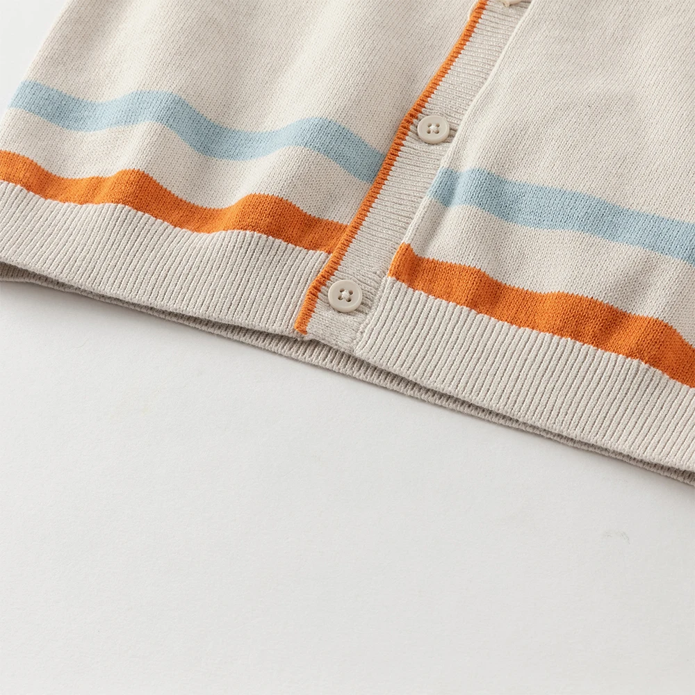 Dave Bella Autumn Spring Cardigan Sweater for Boys Button Sweater Children Knitted Outerwear Coat Kids Clothes DB3253492