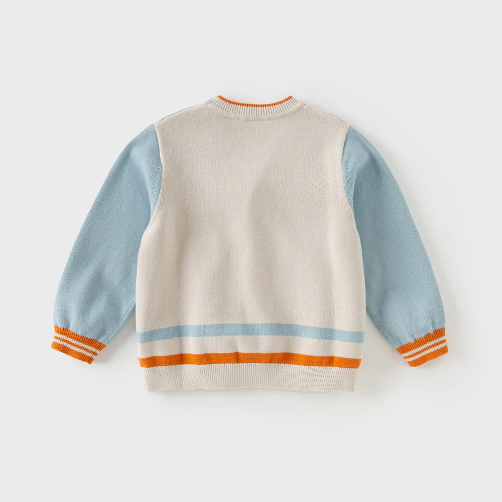 Dave Bella Autumn Spring Cardigan Sweater for Boys Button Sweater Children Knitted Outerwear Coat Kids Clothes DB3253492
