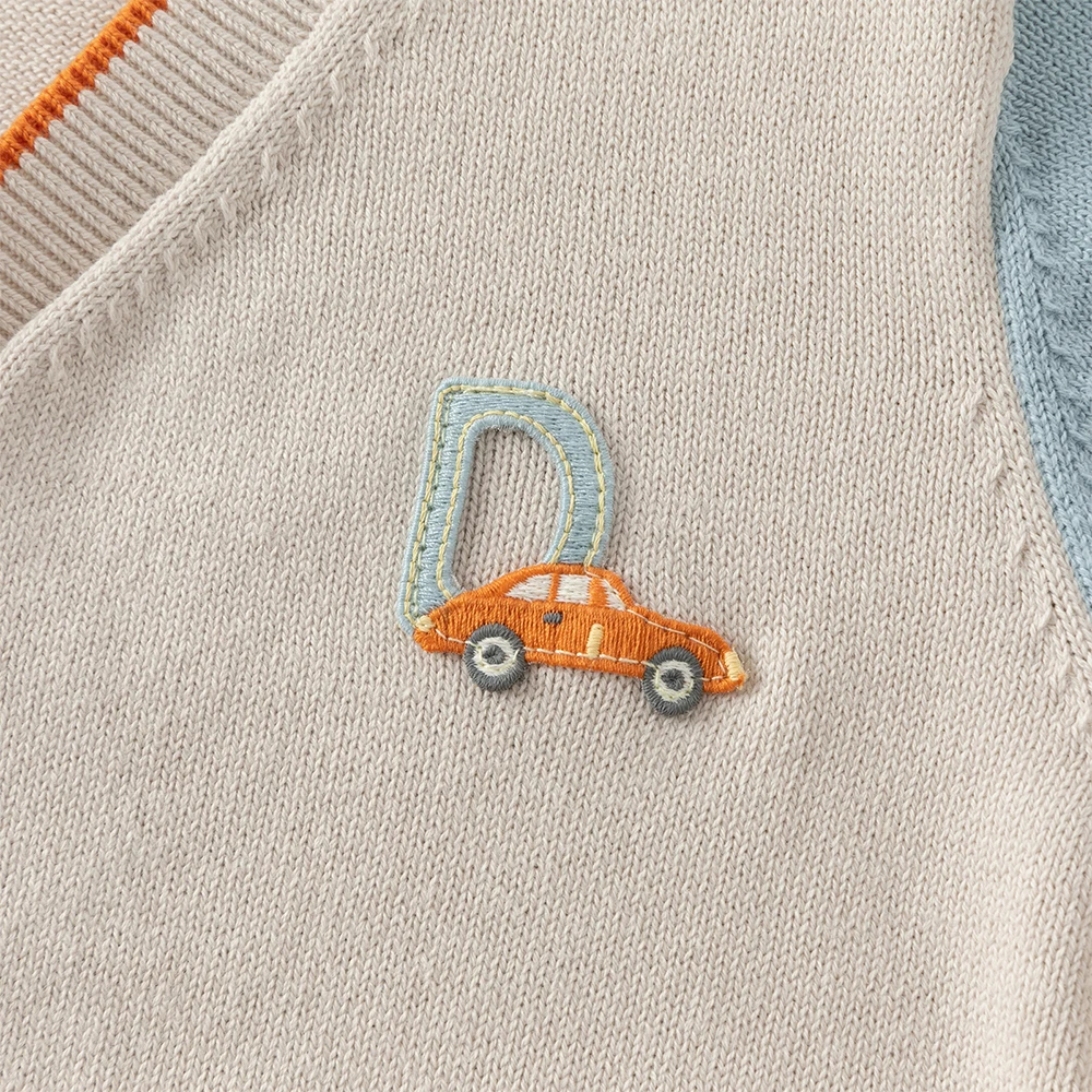 Dave Bella Autumn Spring Cardigan Sweater for Boys Button Sweater Children Knitted Outerwear Coat Kids Clothes DB3253492