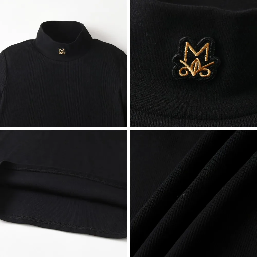 AW Mail's Sister Matching Clothing Teenager Girl Black Cotton Ribbed Shirt Young Girls Long Velvet Skirts with Pocket