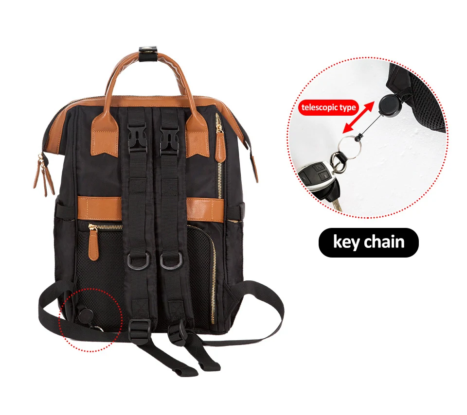 Mummy Bag Baby Nappy Bag Maternal Backpack Waterproof Stroller Organizer Large Capacity With Removable Bottle Wet Bag For Cart