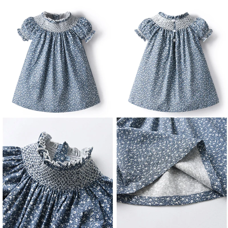 Boutique Children Kids Mathcing Clothes Brother Sister Baby Holiday Outfits Girls Smocking Dress Skirts Baby Rompers