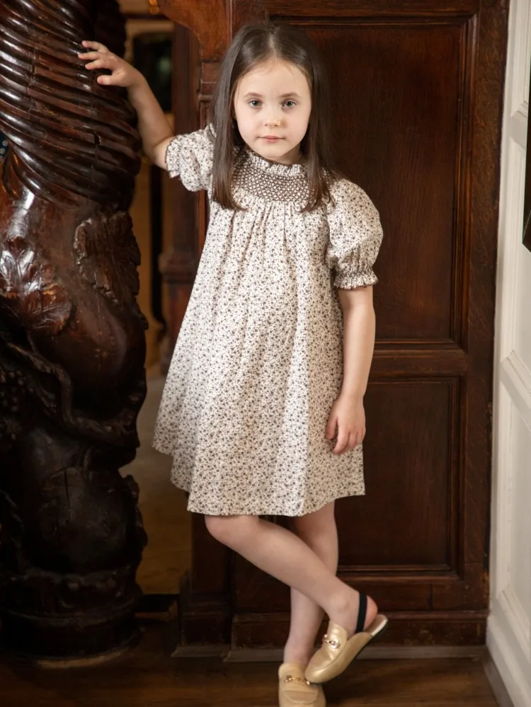 Boutique Children Kids Mathcing Clothes Brother Sister Baby Holiday Outfits Girls Smocking Dress Skirts Baby Rompers