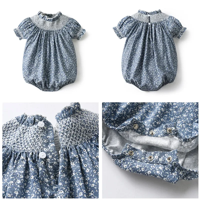 Boutique Children Kids Mathcing Clothes Brother Sister Baby Holiday Outfits Girls Smocking Dress Skirts Baby Rompers