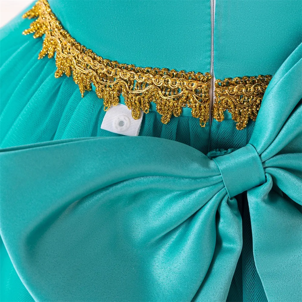 Infant Baby 1st Birthday Jasmine Costume for Aladdin Princess Magic Lamp Dress Sets Carnival Clothing Vestidos Party Cosplay
