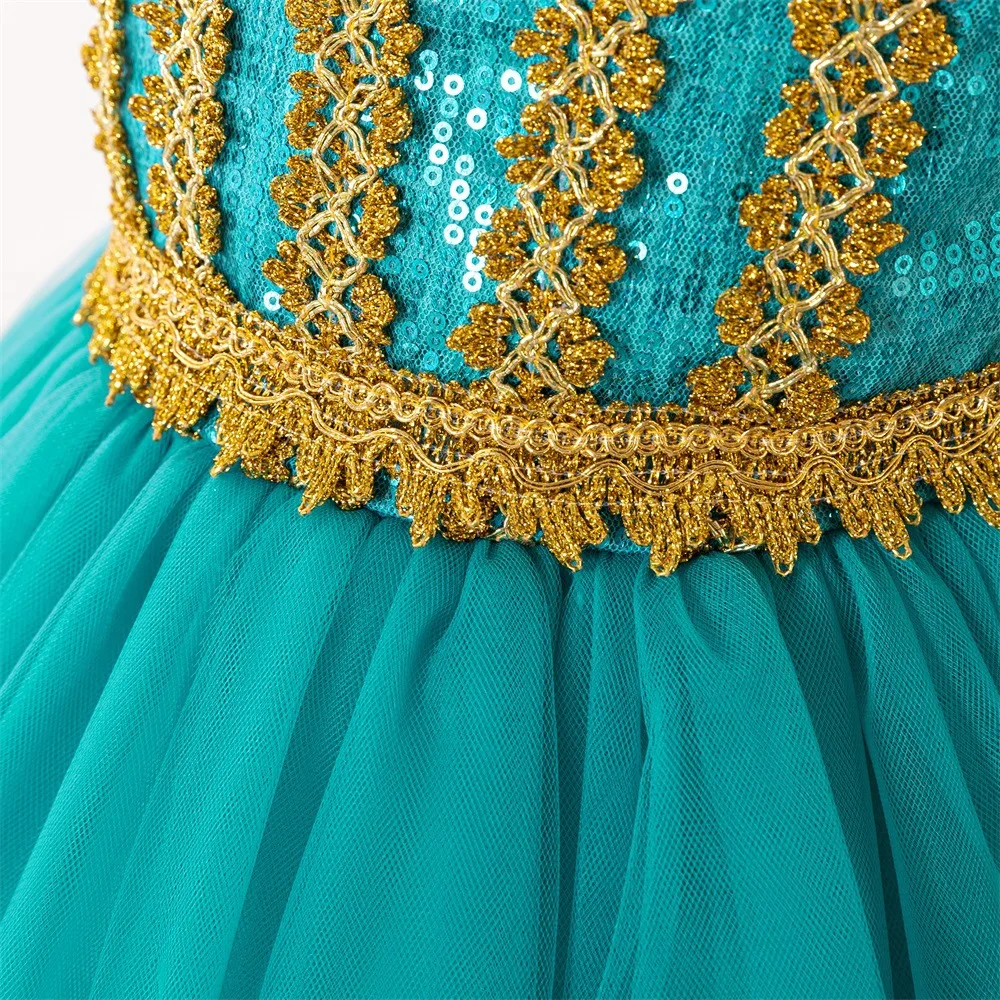 Infant Baby 1st Birthday Jasmine Costume for Aladdin Princess Magic Lamp Dress Sets Carnival Clothing Vestidos Party Cosplay