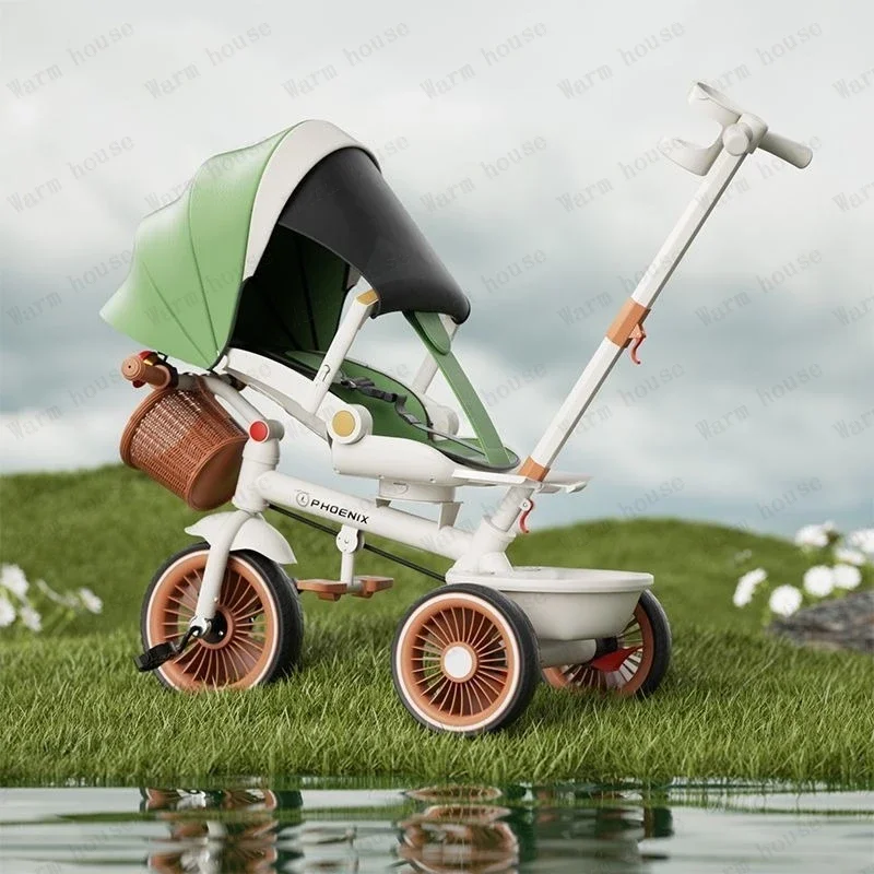 2026 New Push Tricycle Three-wheel Baby Stroller Lightweight Children's Bicycle Multifunctional Stroller