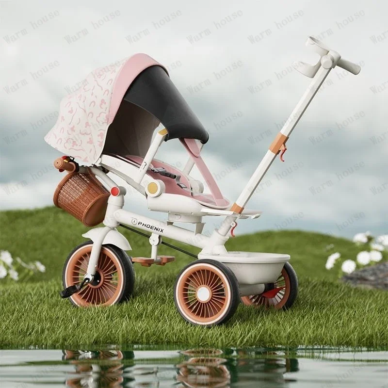 2026 New Push Tricycle Three-wheel Baby Stroller Lightweight Children's Bicycle Multifunctional Stroller