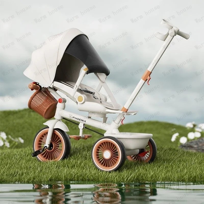 2026 New Push Tricycle Three-wheel Baby Stroller Lightweight Children's Bicycle Multifunctional Stroller