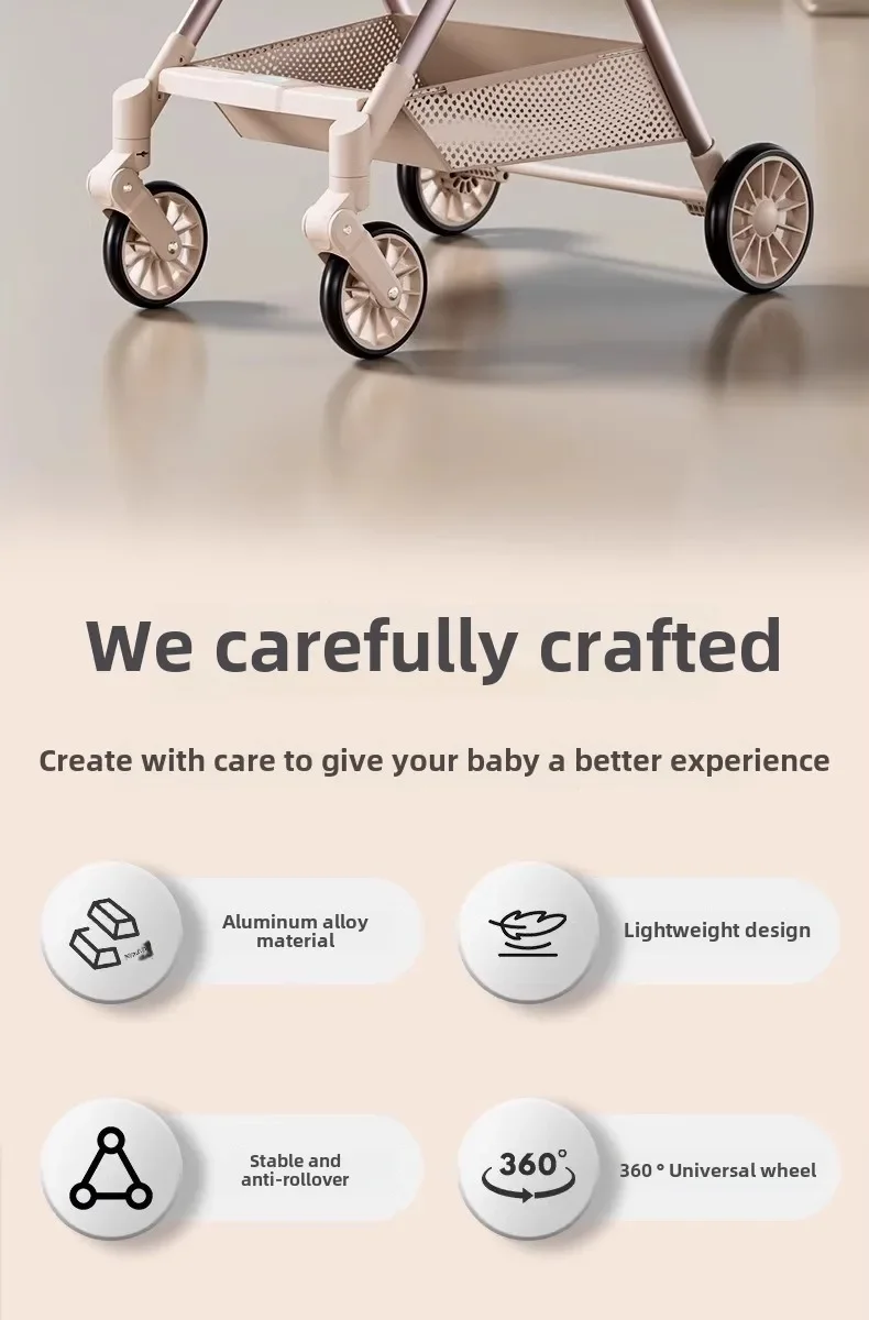 Children's Stroller Simple Baby Artifact Light Travel Foldable Stroller Baby Travel Lightweight Strollers